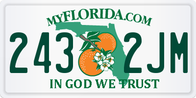FL license plate 2432JM