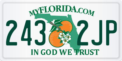 FL license plate 2432JP
