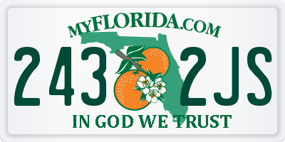 FL license plate 2432JS