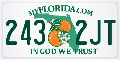 FL license plate 2432JT