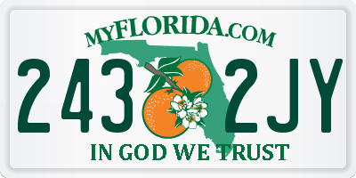 FL license plate 2432JY