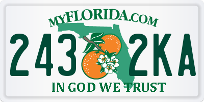 FL license plate 2432KA