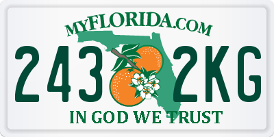 FL license plate 2432KG