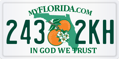 FL license plate 2432KH