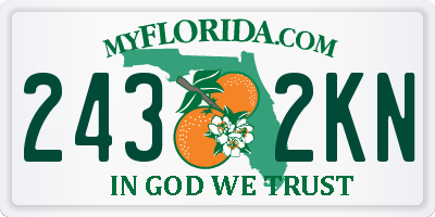 FL license plate 2432KN