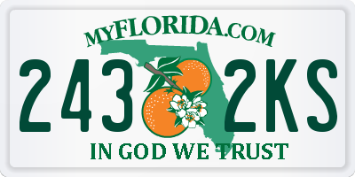 FL license plate 2432KS