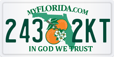 FL license plate 2432KT
