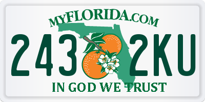 FL license plate 2432KU