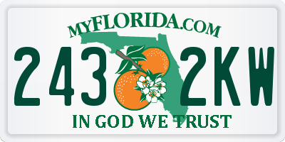 FL license plate 2432KW