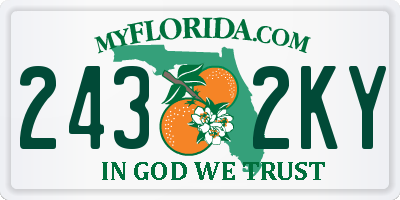 FL license plate 2432KY