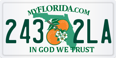 FL license plate 2432LA