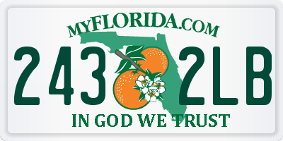 FL license plate 2432LB