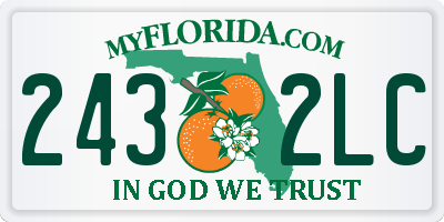 FL license plate 2432LC