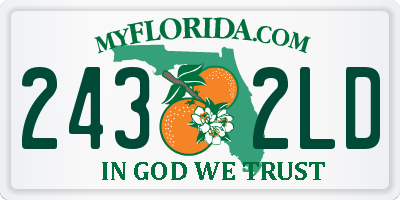 FL license plate 2432LD