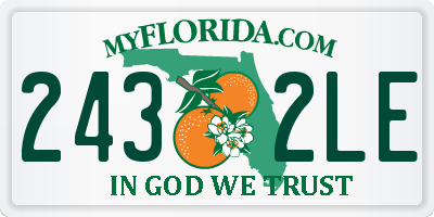 FL license plate 2432LE