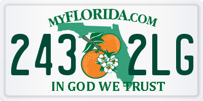 FL license plate 2432LG