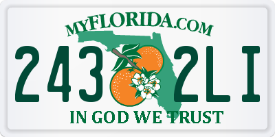 FL license plate 2432LI