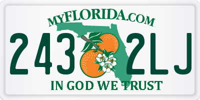 FL license plate 2432LJ
