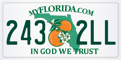 FL license plate 2432LL