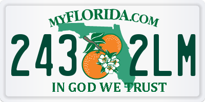 FL license plate 2432LM