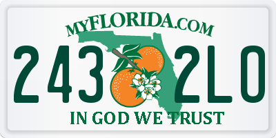 FL license plate 2432LO
