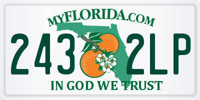 FL license plate 2432LP