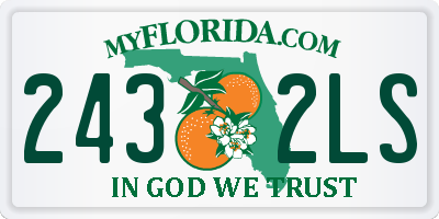 FL license plate 2432LS