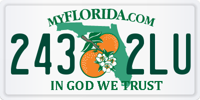 FL license plate 2432LU