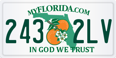 FL license plate 2432LV