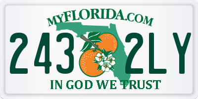 FL license plate 2432LY