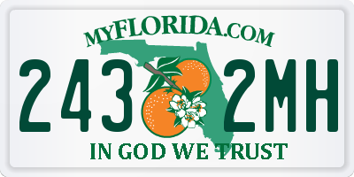 FL license plate 2432MH