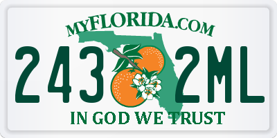 FL license plate 2432ML