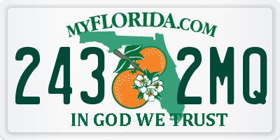 FL license plate 2432MQ