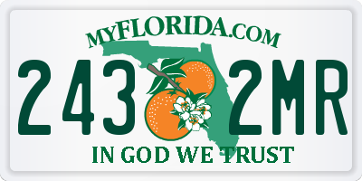 FL license plate 2432MR