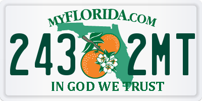 FL license plate 2432MT