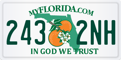 FL license plate 2432NH