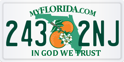 FL license plate 2432NJ