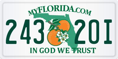 FL license plate 2432OI