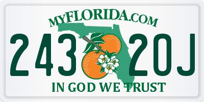 FL license plate 2432OJ