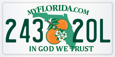 FL license plate 2432OL