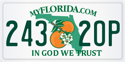 FL license plate 2432OP