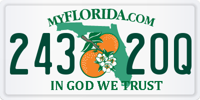 FL license plate 2432OQ