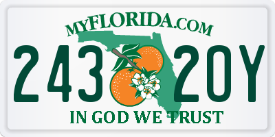 FL license plate 2432OY