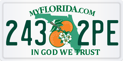 FL license plate 2432PE
