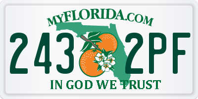FL license plate 2432PF