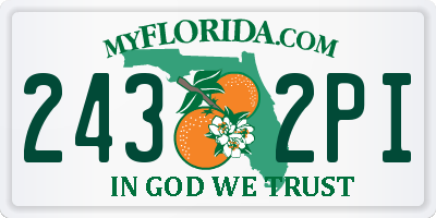 FL license plate 2432PI