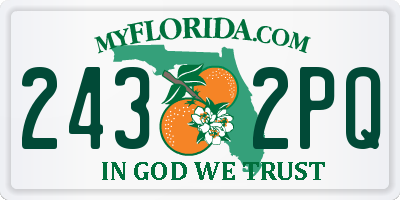 FL license plate 2432PQ