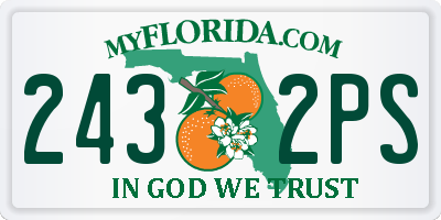 FL license plate 2432PS