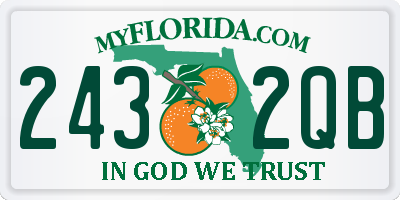 FL license plate 2432QB