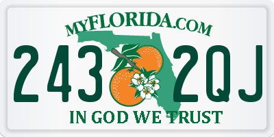 FL license plate 2432QJ
